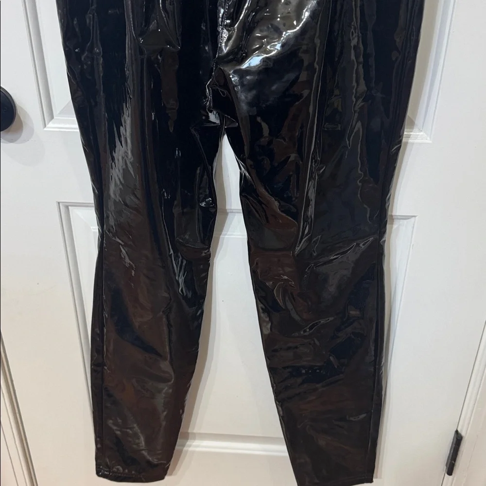 HOUSE OF CB LONDON HARMONY HIGH WAISTED PATRNT VINYL PANTS LARGE - Picture 10 of 16